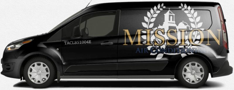 mission ac branded truck