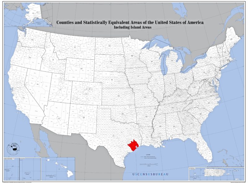 houston on map of usa