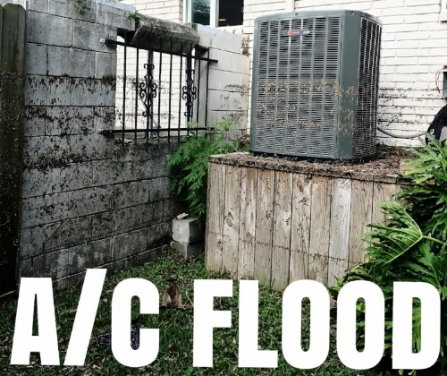 outdoor ac unit after flood