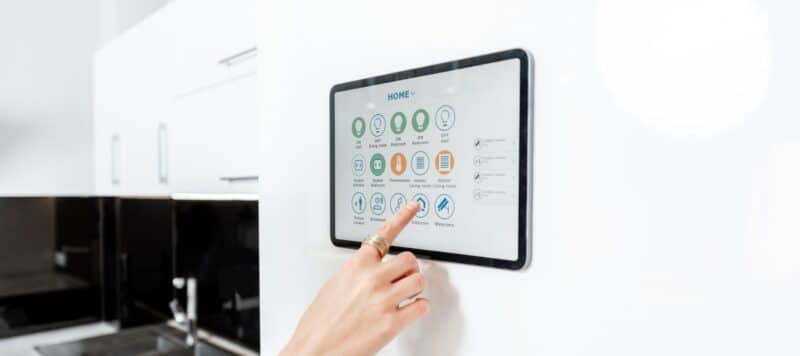 tablet on a wall for home automation systems