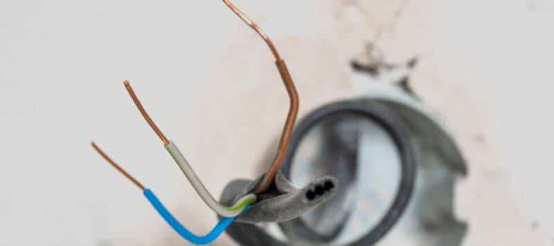 wiring being used to wire electrical outlets in a home